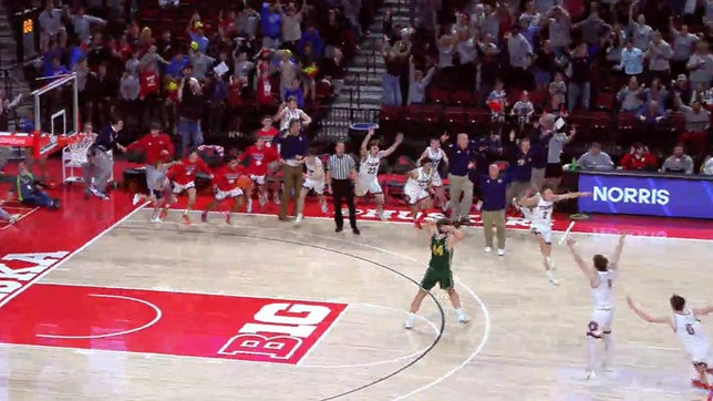 Barret Boesiger nails this buzzer beater to send Norris High School to the state semifinals.