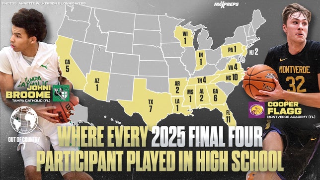 Florida and Texas lead the way with 18 combined players prepping for the NCAA championship in San Antonio.