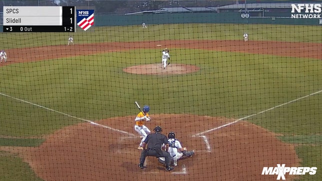 Senior Troy Green strikes out 14 batters vs. St. Paul high school.