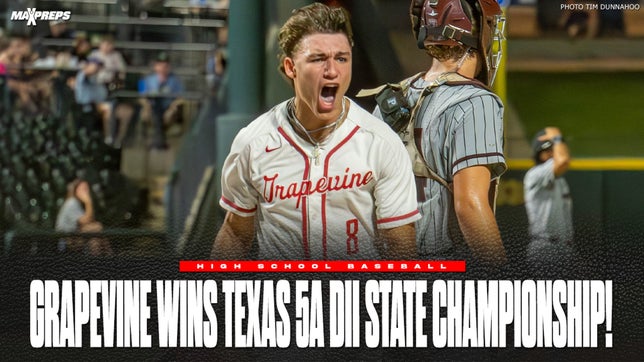 Grapevine and Kingwood Park battled in an offensive, back-and-forth affair in the Class 5A Division II UIL Texas high school baseball state championship with Grapevine securing the 9-5 win over Kingwood Park.
