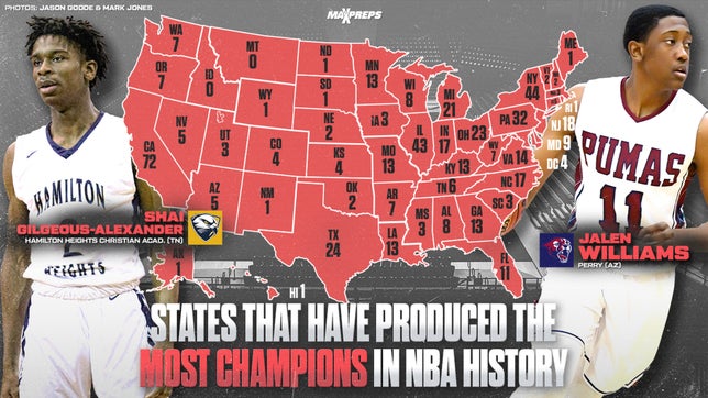 Of more than 400 NBA champions since 1947, California is the only state with more than 50 players to win a ring.