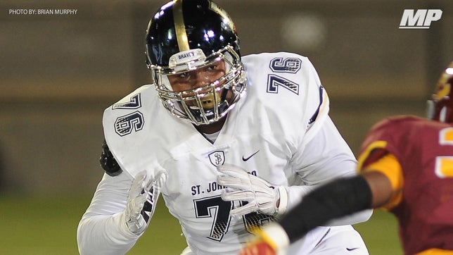 Highlights of St. John Bosco's (CA) five-star offensive guard Wyatt Davis.