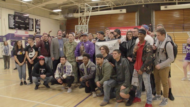 The MaxPreps Tour of Champions presented by the Army National Guard, stopped at Manzano (NM) high school to present the football team with the prestigious Army National Guard National Rankings Trophy.