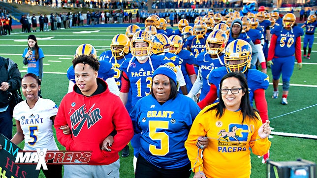 On Monday, Nov. 16, Grant (Sacramento) honored the life of its starting cornerback JJ Clavo, killed by gunfire the previous Friday, hours before the team's playoff opener against Beyer. A near capacity crowd that included more than 300 players from throughout the Sacramento region showed support for Clavo's family and Grant, which beat Beyer 35-0.
