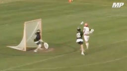 Behind-the-back lacrosse goal