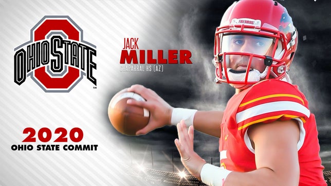 Highlights of Chaparral's (AZ) 4-star quarterback Jack Miller in their 36-33 overtime win over Hamilton (AZ).