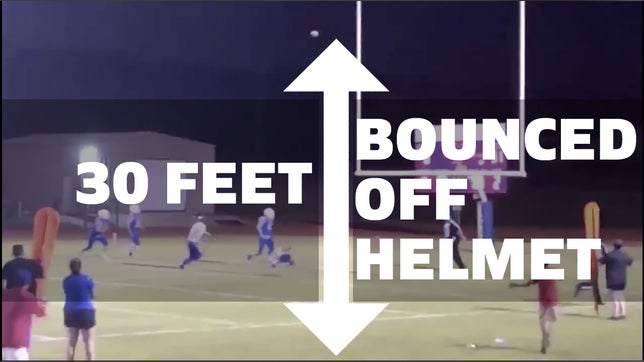 Abraham Nevarez throws the 37-yard hail mail TD pass to Tyler Delosrios off the helmet his teammate.
