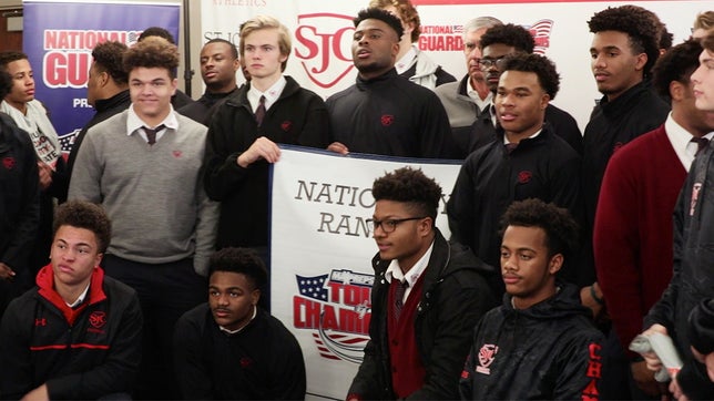 The MaxPreps Tour of Champions presented by the Army National Guard, stopped at St. John's (DC) high school to present the football team with the prestigious Army National Guard National Rankings Trophy. Video by: Bill Cook