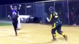 Catcher hits runner & coach with errant throw