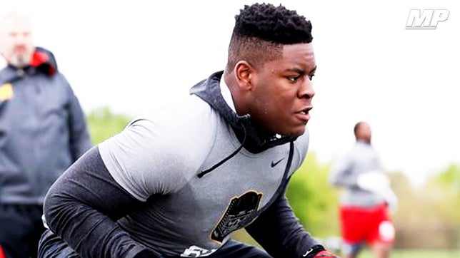 Highlights of University of Jackson's (TN) five-star offensive tackle Trey Smith.