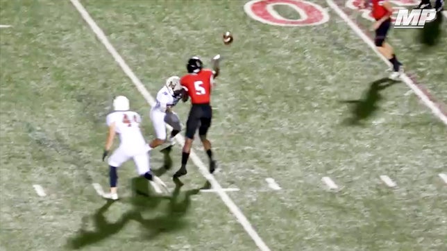 Lake Travis (TX) goes to its bag of tricks when Maleek Barkley takes the direct snap, flips it to Garrett Wilson, who flips it to Charlie Brewer, who throws it down field to Cade Brewer who takes it in for the score.