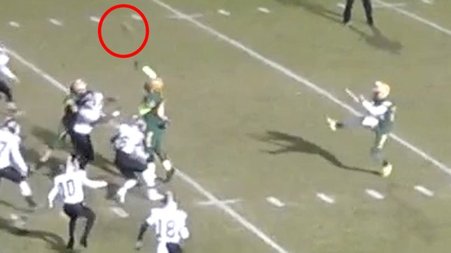 Offensive lineman Michael Webb throws a 63-yard TD pass after ball was hiked to him during a fake punt.