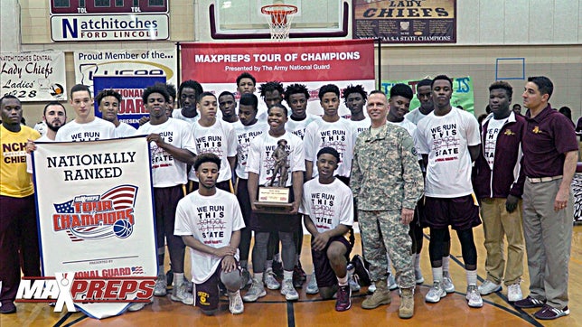 The MaxPreps Tour of Champions presented by the Army National Guard, stopped at Natchitoches Central (LA) to present the boys basketball team with the prestigious Army National Guard National Rankings Trophy. Video by: Adam Cole