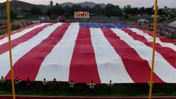Paloma Valley (CA) becomes second K-12 school to display 100-by-50-yard flag on Military Appreciation Night