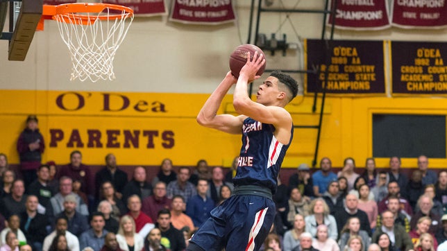 Washington Huskies commit Michael Porter Jr. of Nathan Hale (Seattle, WA) balled out in their WIAA Class 3A State Championship victory over Garfield (WA). MPJ tallied 27 points and 17 rebounds. Courtesy: Northwest Ballers