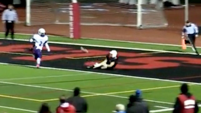 Hilton (NY) high school pulls off the fake field goal for six.