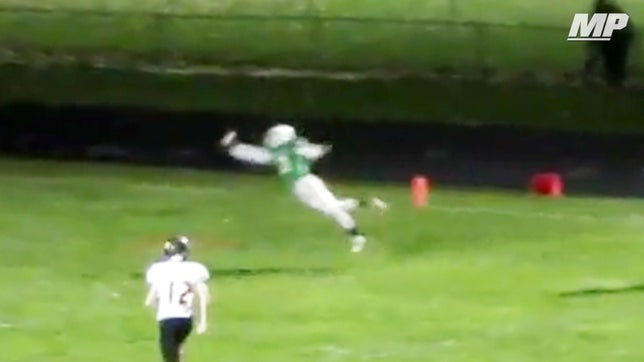 Triton Central's (IN) Aaron Steele makes one of the best catches of the weekend with this one-handed catch.