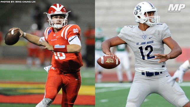 First half highlights of a Trinity League showdown between No. 1 Mater Dei and No. 5 St. John Bosco.