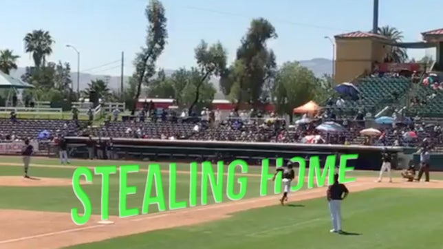 Laguna Beach senior Zak Kovacic proves he's got guts with this incredible stealing of home as Laguna Beach charges to a 2-0 victory and its first Southern Section title.