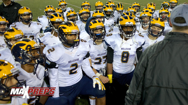 http://www.maxpreps.com/high-schools/bellevue-wolverines-(bellevue,wa)/football/home.htm

Bellevue capped off their 67th consecutive win with a 20-10 victory against Marysville-Pilchuck. With Ithaca's (MI) loss last weekend, Bellevue now owns the longest active winning streak in the country.