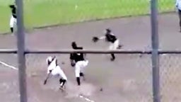 Softball game ends with ridiculous double play