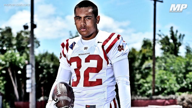 Highlights of Mater Dei's (CA) three-star outside linebacker Fa'avae Fa'avae.