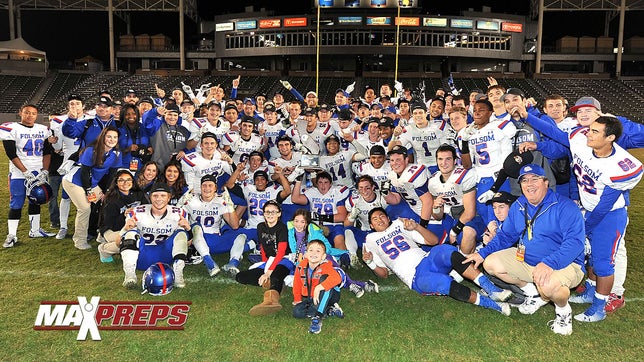 Folsom with the 68-7 D1 State Championship win.