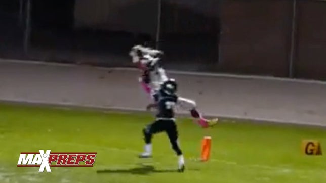 Stagg's (CA) Cutrell Haywood makes a big-time TD grab.