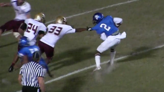Trinity Christian's (FL) three-star running back Rasheed Martin makes a big-time touchdown run.