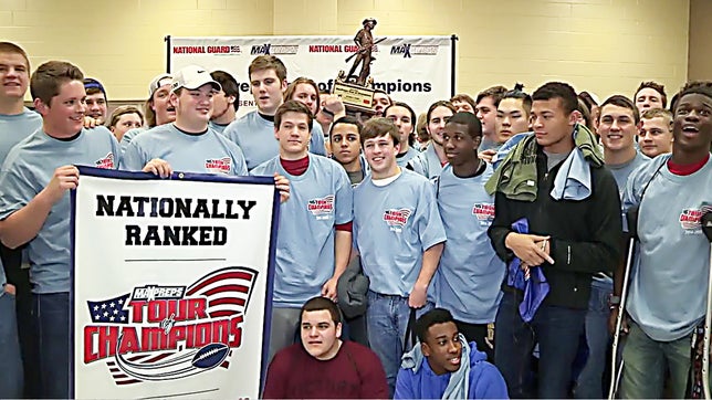 TOC 2014-15 The MaxPreps Tour of Champions presented by the Army National Guard, stopped at Bentonville (AR) to present the football team with the prestigious Army National Guard National Rankings Trophy. Video by: Stevie Fernandez