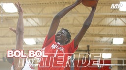 Bol Bol with huge dunk in debut