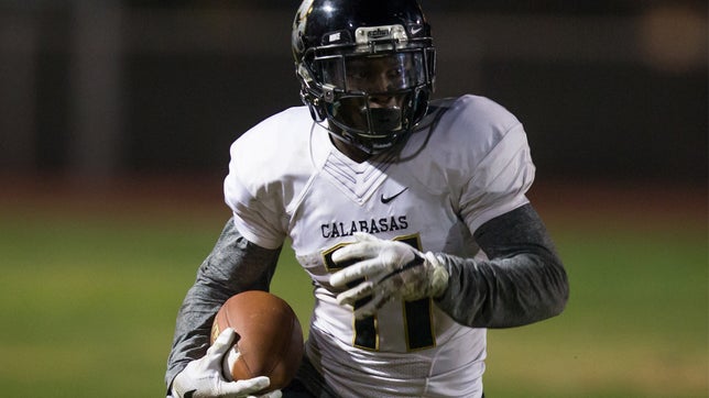 Ultimate highlights of Calabasas' (CA) five-star cornerback Darnay Holmes.