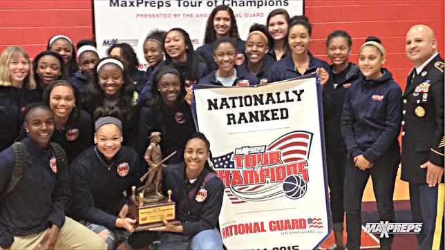 TOC 2014-15 The MaxPreps Tour of Champions presented by the Army National Guard, stopped at Blackman (Murfreesboro, TN) to present the girls basketball team with the prestigious Army National Guard National Rankings Trophy.