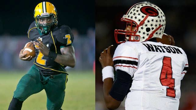 High school highlights of Alabama's Derrick Henry and Clemson's Deshaun Watson.