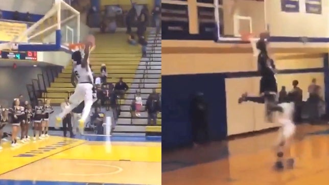 Liberty County's (GA) four-star guard throws down two big-time windmill jams.