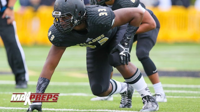 http://www.maxpreps.com/athlete/rashan-gary/oQS21wk0EeS00gAmVebEWg/default.htm

Highlights of Paramus Catholic's (NJ) 6'4" 285 pound five-star defensive lineman Rashan Gary.