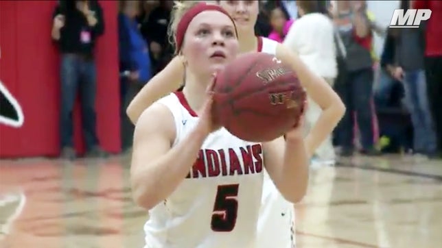 Pocahontas' (IA) Elle Ruffridge sets the career scoring mark in Iowa high school girls basketball history.