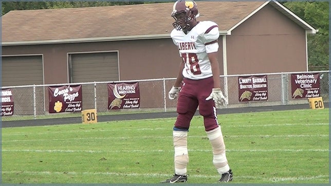 Liberty (OH) player Damon Hodges plays with two prosthetic legs.