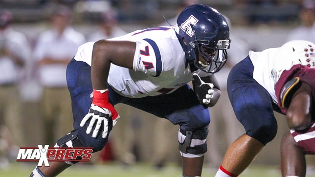 http://www.maxpreps.com/athlete/greg-little/E5IsHOaaEeO00gAmVebEWg/default.htm

Allen's (TX) 6'6" 285-pound offensive tackle Greg Little is the top rated recruit in the 2016 class.