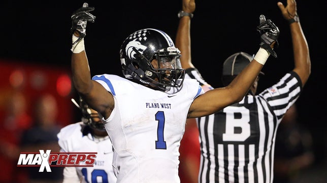 http://www.maxpreps.com/athlete/soso-jamabo/ARL8cfTrEeKZ5AAmVebBJg/default.htm

Plano West (TX) beat Keller in their opening 6A D1 UIL playoff game 66-41 and Jamabo rushed for 145 yards and 4 TD's at the Dallas Cowboys AT&T Stadium.