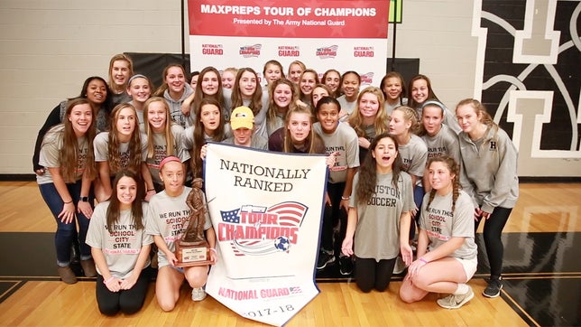 The MaxPreps Tour of Champions presented by the Army National Guard, stopped at Houston (TN) to present the girls soccer team with the prestigious Army National Guard National Rankings Trophy. Video by: Marcus Jones