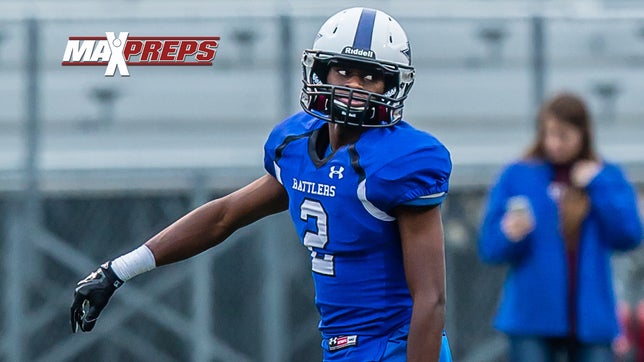 Baylor commit Tren'Davian Dickson sets national record for receiving touchdowns in a season.
The Navasota (Texas) junior catches his 35th touchdown of the season, a national record.