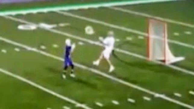 Dublin Scioto's (OH) Evan Hutras makes one of the best lacrosse goals of the year.
