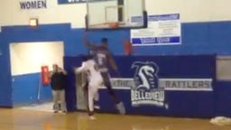 Windmill dunk on his head