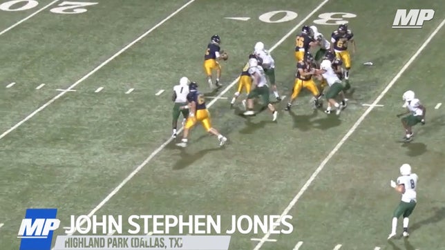 JV Highlights of Highland Park's (TX) John Stephen Jones, the grandson of Jerry Jones.