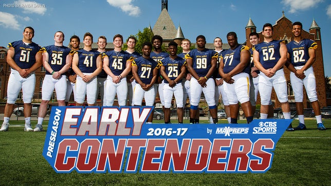 Football Early Contenders: Central Catholic out of Pennsylvania is #15 overall.