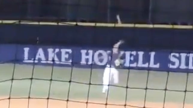 Hagerty High School second baseman Alex Thompson with a diving over-the-shoulder snag.