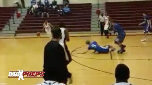 http://www.maxpreps.com/high-schools/st-clair-county-fighting-saints-(odenville,al)/basketball/home.htm

St. Clair County's (AL) Hakeem "Kemo" Davis breaks some ankles with this nasty crossover and of course he splashed down the jumper too.