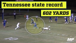 Tennessee Quarterback Sets State Record 602 YDS