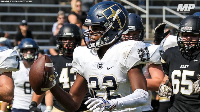 Dallas Jesuit's (TX) EJ Smith continues his stellar sophomore season as he rushed for 166 yards and five scores in a 56-34 win over Richardson (TX).